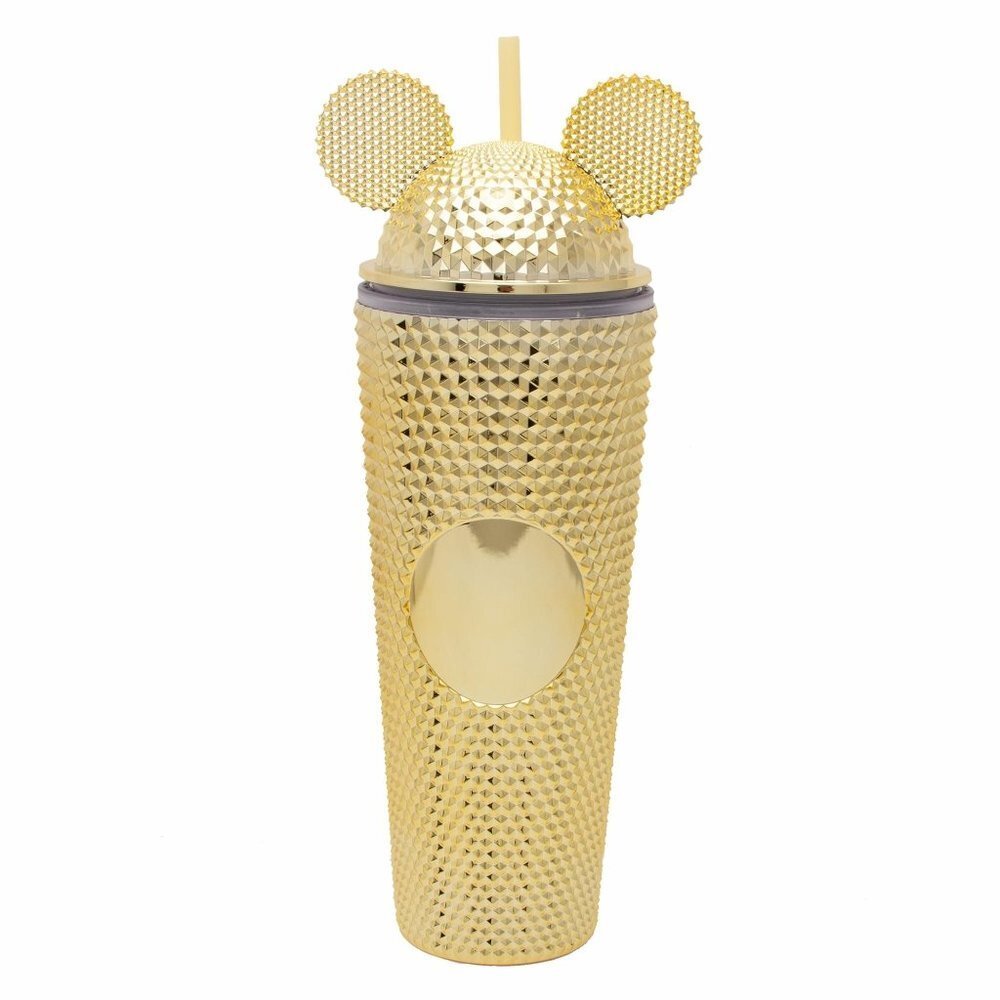 Diona J Cute Ear Tumbler With Straw And Lid Yellow